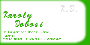 karoly dobosi business card