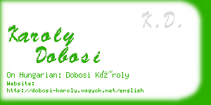karoly dobosi business card